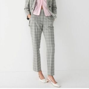 J. Crew Gray Plaid Straight Leg Pants